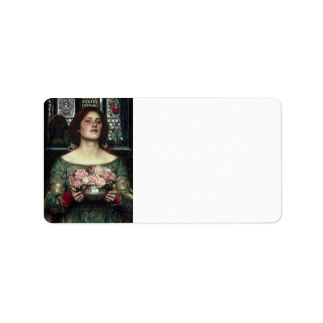 Etiqueta Rosebuds de John William Waterhouse (Frente)