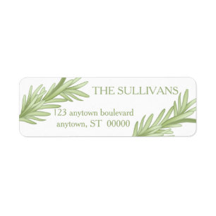 Etiqueta Rosemary Sprigs Boda herbal