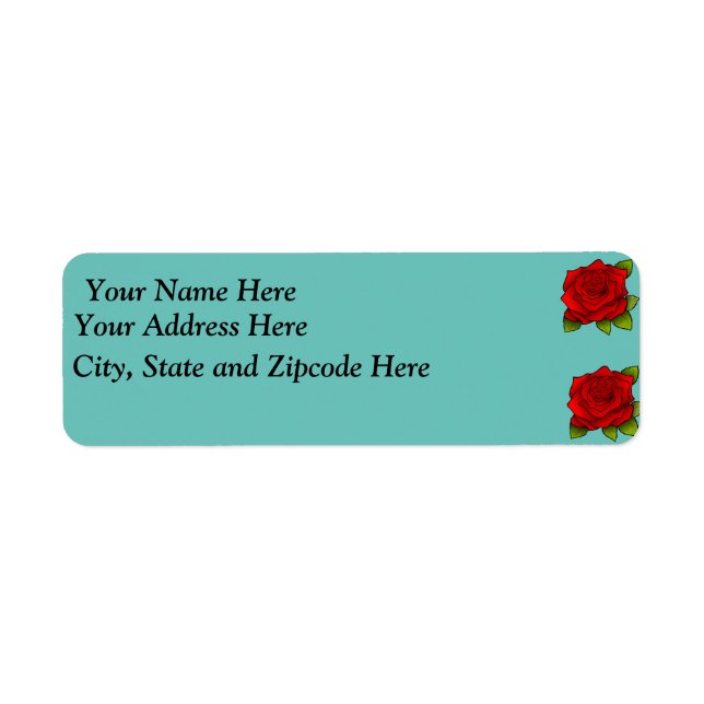Etiqueta Roses rojos (Frente)