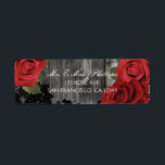 Etiqueta Roses rojos Rústicos Regalo de la boda de encaje n<br><div class="desc">Personalizar</div>