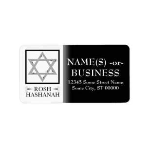 Etiqueta rosh hashanah (estrella de david)