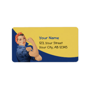 Etiqueta Rosie the Riveter Label