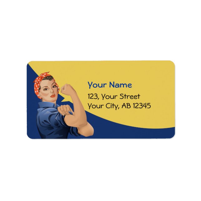 Etiqueta Rosie the Riveter Label (Frente)