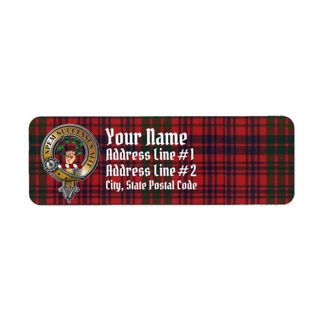 Etiqueta Ross Tartan & Badge (Frente)