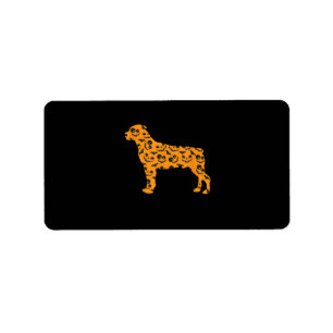 Etiqueta Rottweiler Pumpkin BatShaped Gracioso miedo Hallow