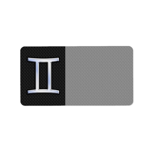 Etiqueta Rótulo Gemini Zodiac (Frente)