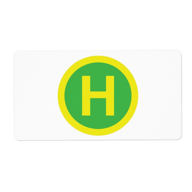 Etiqueta Rótulo Helipad (Frente)