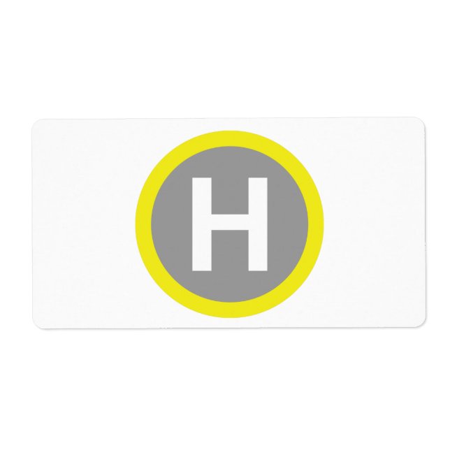 Etiqueta Rótulo Helipad (Frente)