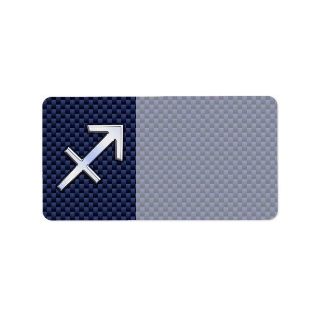 Etiqueta Rótulo Sagittarius Zodiac sobre la impresión de fi (Frente)