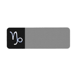 Etiqueta Rótulo Zodiac cromado de Capricornio al estilo ser
