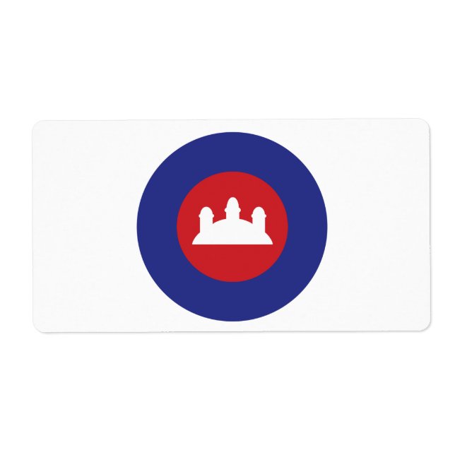 Etiqueta Roundel de Camboya (Frente)