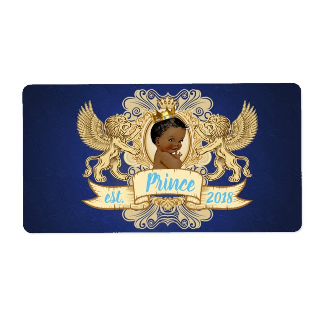 Etiqueta Royal Blue African Prince-Mini Champagne (Frente)