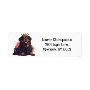 Etiqueta Royal Rottweiler Dog Queen Crown