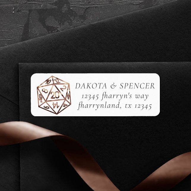 Etiqueta RPG Dice | Copper Fantasy Tabletop Gamer Address (Subido por el creador)