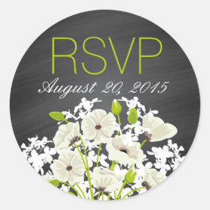 Etiqueta RSVP de los palillos blancos y de los car