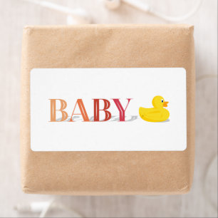 Etiqueta Rubber Duck Peach Pink Baby