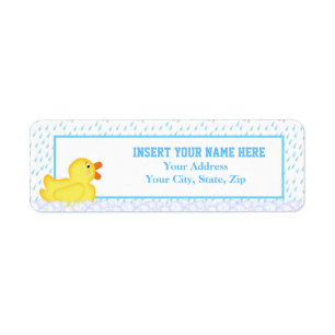 Etiqueta Rubber Ducky Return Address Label