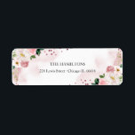 Etiqueta Rubor de Rosa Dorada Rosa Acuarela Floral Cumple D<br><div class="desc">Adorable, rosa oro y floral rosado, dirección de devolución de invitación de cumpleaños dieciséis dulces. Fácil de personalizar con tus detalles. Por favor, ponte en contacto conmigo a través del chat si tienes preguntas sobre el arte o necesitas personalización. Revisa la colección para más artículos. TEN EN CUENTA: Para asistencia...</div>