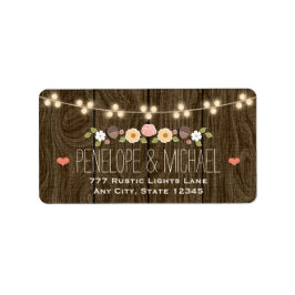 Etiqueta Rubor String of Lights Rustic Fall Wedding