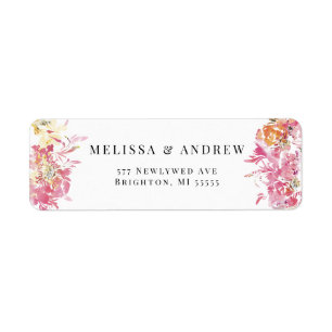 Etiqueta Rubor Watercolor Modern Boda Gracias
