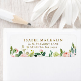 Etiqueta Rubro Rosa Floral Rústico Casa de Campo Country