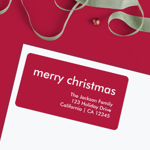 Etiqueta Ruby Red Navidades   Dirección Minimalista de Borg