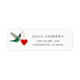 Etiqueta Ruby-throated Hummingbird Return Address Label