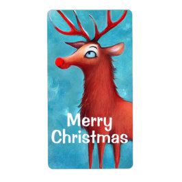 Etiqueta Rudolph el reno de nariz roja