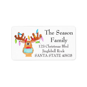 Etiqueta Rudolph the Face Masked Reindeer Label