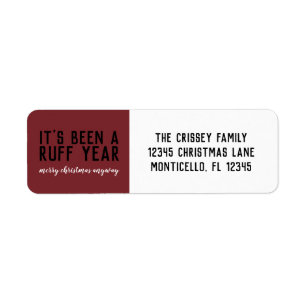 Etiqueta Ruff Year 2020 Feliz Navidad de todos modos