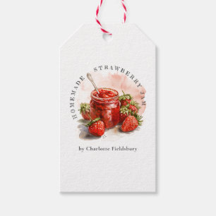 Etiqueta Rusa Casera de Fresa Jam Mason Jar Hang