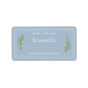 Etiqueta Rushade Home Baked Goods Jam Canning Blue