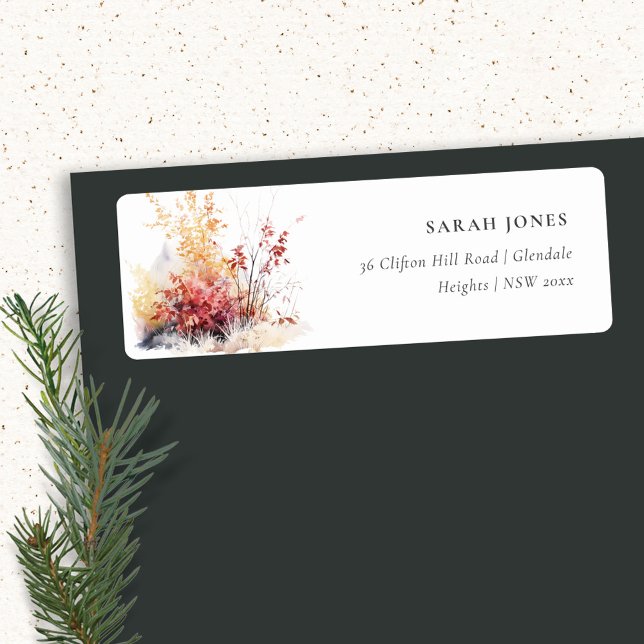 Etiqueta Rust Naranja Yellow Otumt Fall Landscape Dirección (Subido por el creador)