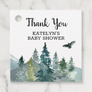 Etiqueta Rustic Adventure Baby Shower Gracias