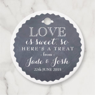 Etiqueta Rustic Chalkboard Wedding Favor Treat