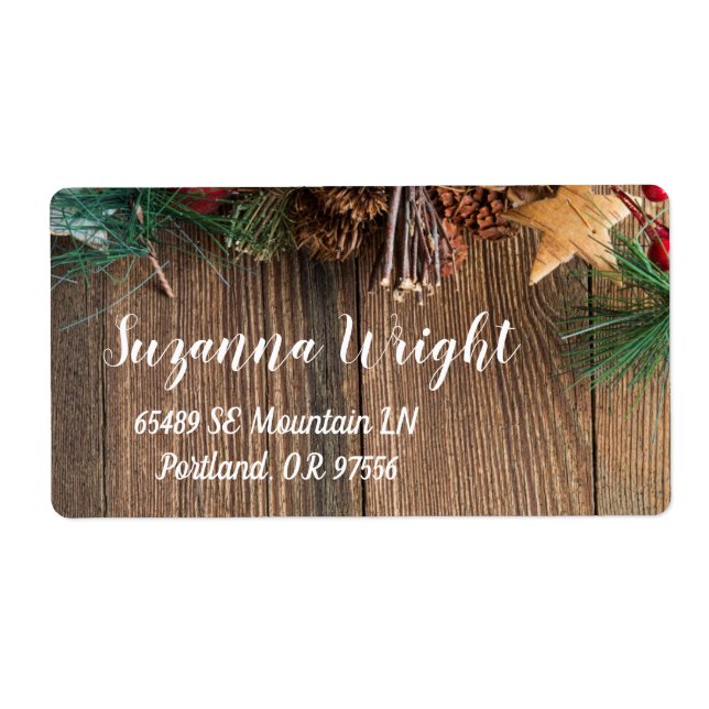 Etiqueta Rustic Country Navidades (Frente)