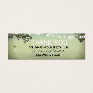 Etiqueta Rustic DIY Wedding Favor con luces de cad