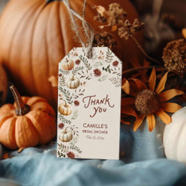 Etiqueta Rustic Fall Pumpkin Bridal Shower Favor