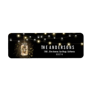 Etiqueta Rustic Mason Jars String Lights