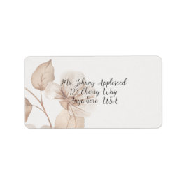 Etiqueta Rustic Romance Wedding Return Address Labels