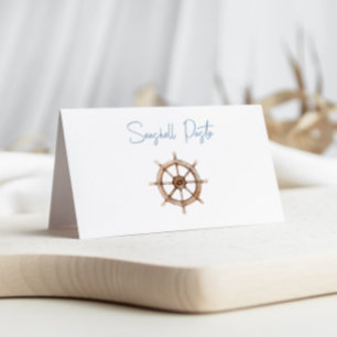 Etiqueta Rustic Ship Wheel Food