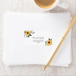 Etiqueta Rustic Sunflower Address Labels