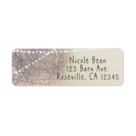 Etiqueta Rustic Tree Bark Country Barn Minimal Wedding