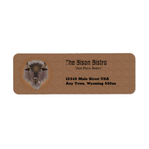 Etiqueta Rustic Westen Plains Bison