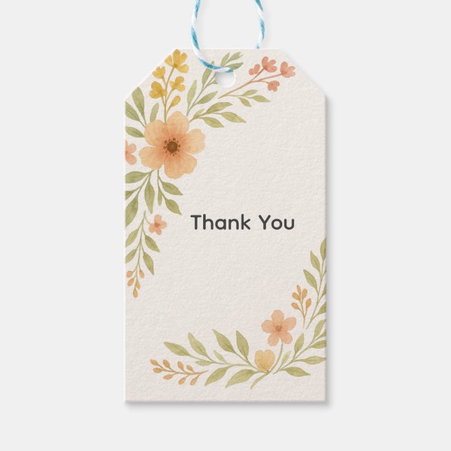 Etiqueta Rustic Wildflower Wedding Favor (Anverso)