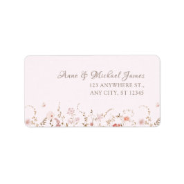 Etiqueta Rustic Wildflowers with Photo Boho Country Floral