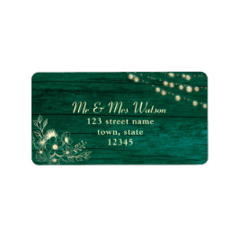 Etiqueta Rustic Wood String Lights