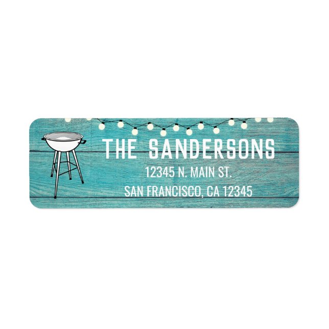 Etiqueta Rústica anual de barbacoa de parrilladas de Reunió (Frente)