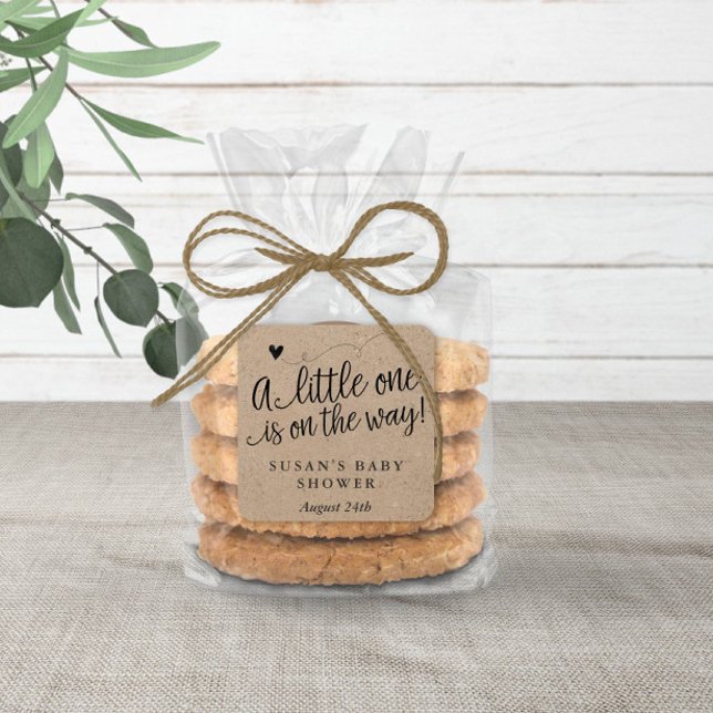 Etiqueta Rustica de Baby Shower, Kraft, Neutral de (Subido por el creador)