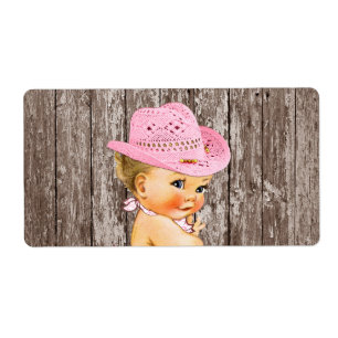 Etiqueta rústica de botellas de agua Baby Shower d